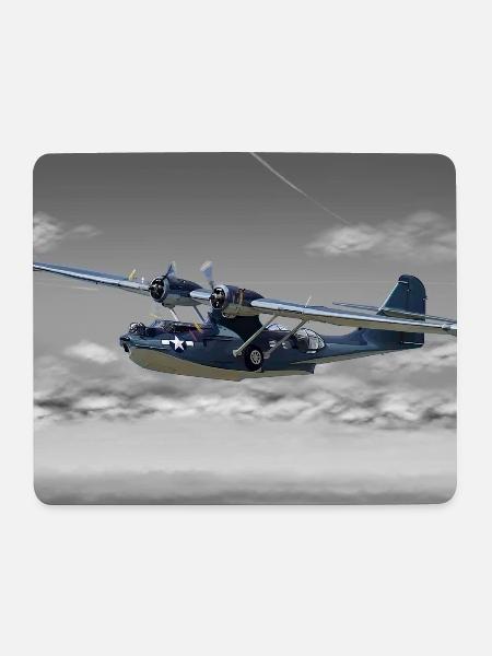 PBY Catalina - Mousepad (Querformat) - Weiß