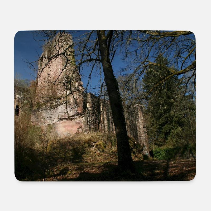 Mystische Burg Waldeck (Nordschwarzwald) - Mousepad (Querformat) - Weiß