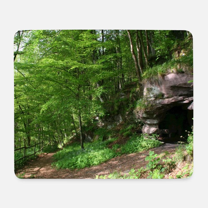 Nordschwarzwald / Waldhöhle - Mousepad (Querformat) - Weiß