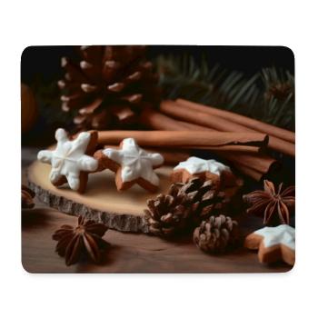 Festliche Gewürz- und Zimt-Design - Mousepad (Querformat) - Weiß - Vorne
