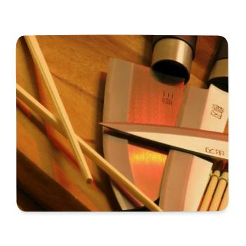 Calligraphy and blade art - Mouse Pad (horizontal) - white - Front