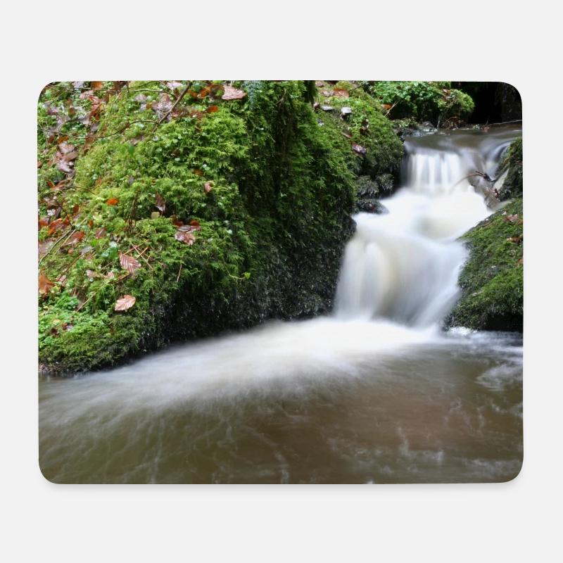 WALDBÄCHLEIN - Mousepad (Querformat) - Weiß