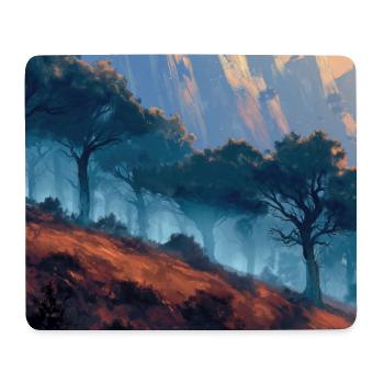 Waldlandschaft Illustration Poster - Mousepad (Querformat) - Weiß - Vorne