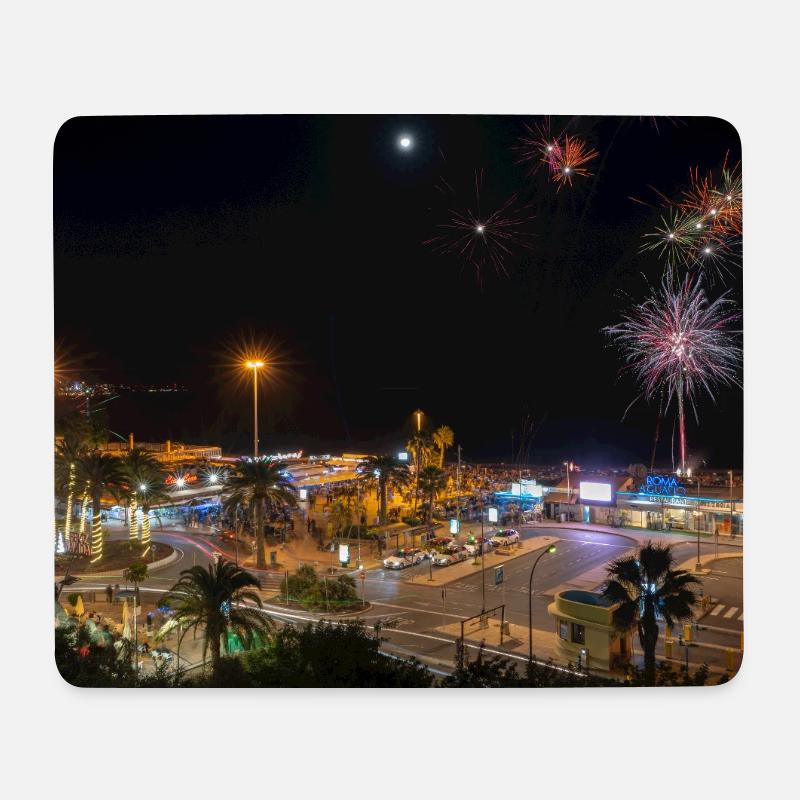 Maspalomas Silvesternacht - Mousepad (Querformat) - Weiß