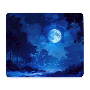 Nachtlandschaft Illustration Poster - Mousepad (Querformat) - Weiß - Vorne