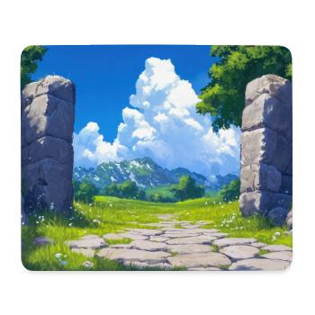 Poster Illustration Paysage de Nature - Tapis de souris (format paysage) - blanc - Devant