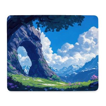 Berglandschaft Illustration Poster - Mousepad (Querformat) - Weiß - Vorne