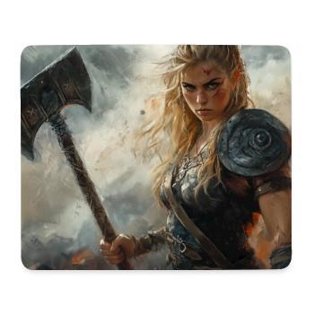 Viking Woman Illustration Poster - Mouse Pad (horizontal) - white - Front
