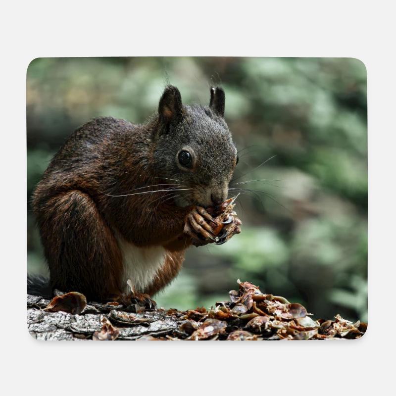 Kleine Pfoten, großer Hunger - Mousepad (Querformat) - Weiß