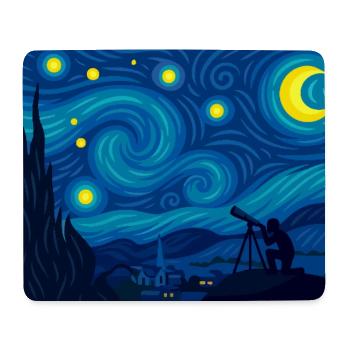 Die Nacht (unter die Lupe genommen) - Mousepad (Querformat) - Weiß - Vorne