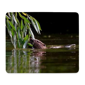 000_1134_DxO - Feeding Beneath Willow Leaves - Mouse Pad (horizontal) - white - Front