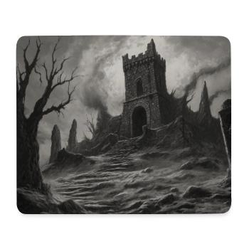 Landscape of a ruined medieval castle  - Tapis de souris (format paysage) - blanc - Devant