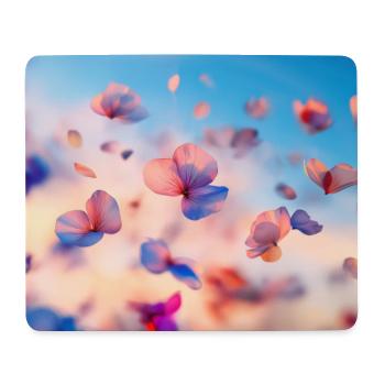 Des fleurs fluides en pastel - Tapis de souris (format paysage) - blanc - Devant