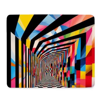 Colorful Geometric Tunnel - Mouse Pad (horizontal) - white - Front
