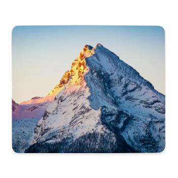 Watzmann au lever du soleil - Tapis de souris (format paysage) - blanc - Devant