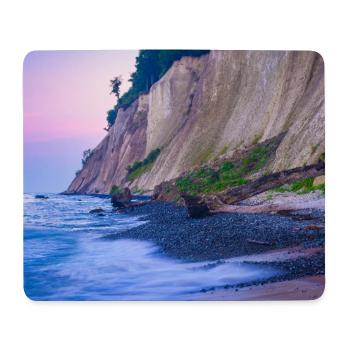 Kreideküste auf Insel Rügen am Abend - Mousepad (Querformat) - Weiß - Vorne