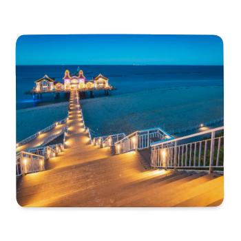 Seebrücke in Sellin auf Insel Rügen - Mousepad (Querformat) - Weiß - Vorne
