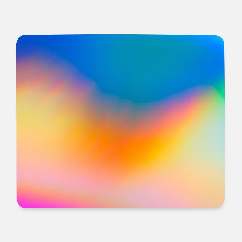 Color Waves Gradient Backdrop - Mouse Pad (horizontal) - white