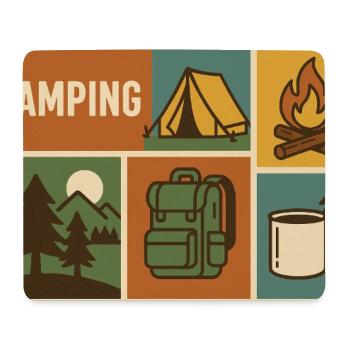 Lagerfeuernächte Flickenteppich - Mousepad (Querformat) - Weiß - Vorne