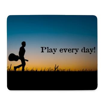 Play every day Evening light - Mouse Pad (horizontal) - white - Front