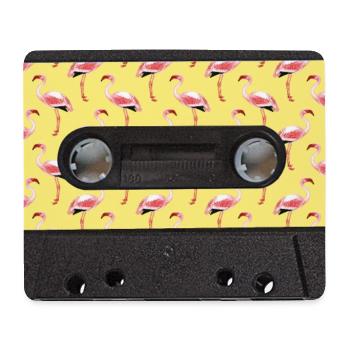 Vintage Cassette Flamingo Summer Graphic - Mouse Pad (horizontal) - white - Front