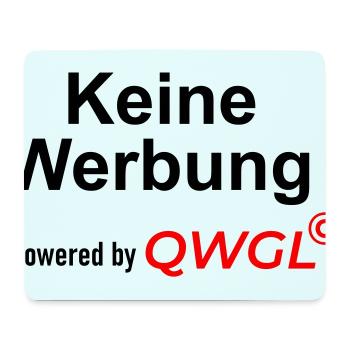 Keine Werbung powered by - Mousepad (Querformat) - Weiß - Vorne