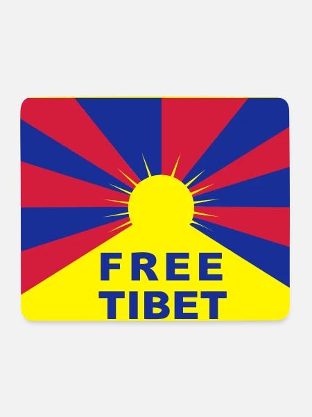Free Tibet - Mouse Pad (horizontal) - white