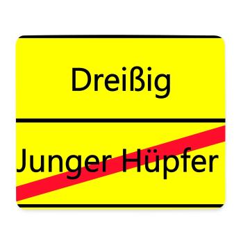 Warnschild Humor: Junger Hüpfler - Mousepad (Querformat) - Weiß - Vorne