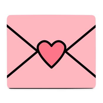 Liebesbrief mit Herz - Mousepad (Querformat) - Weiß - Vorne