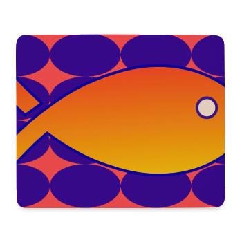 POISSON - Tapis de souris (format paysage) - blanc - Devant