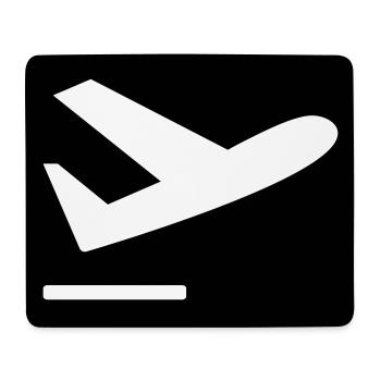 Flugzeug beim Starten - Mousepad (Querformat) - Weiß - Vorne