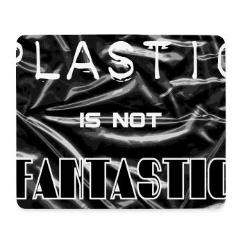 Plastic is not fantastic - Tapis de souris (format paysage) - blanc - Devant