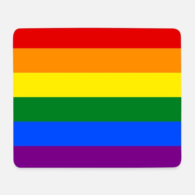 Pride Fahne, LGBTQ - Mousepad (Querformat) - Weiß