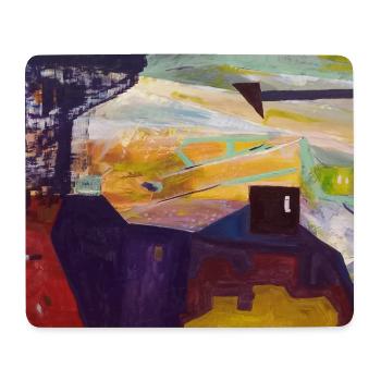 Paysage urbain abstrait - Tapis de souris (format paysage) - blanc - Devant