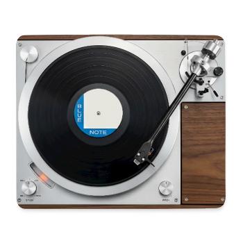 Jeu de vinyle vinyle gramophone platine - Tapis de souris (format paysage) - blanc - Devant