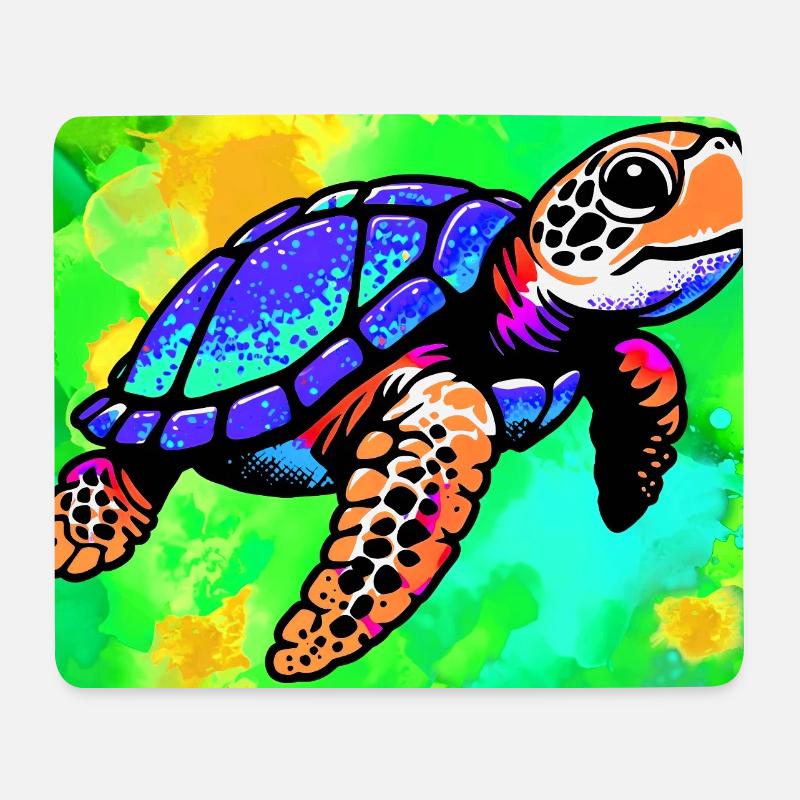 Schildkröte - Mousepad (Querformat) - Weiß