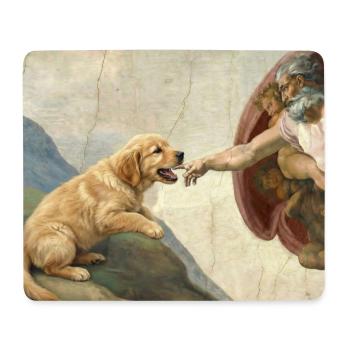 Mème chien God Hand Golden Retriever - Tapis de souris (format paysage) - blanc - Devant