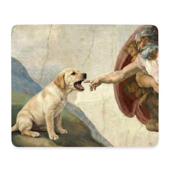 Dog God Hand Labrador Dogs meme - Mouse Pad (horizontal) - white - Front