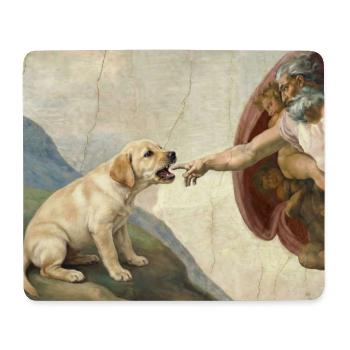 Dog God Hand Labrador Dogs meme - Mouse Pad (horizontal) - white - Front