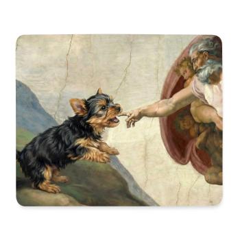 Mème des chiens de la main havanaise - Tapis de souris (format paysage) - blanc - Devant
