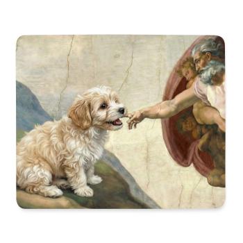 Dog God Hand Havanese Dogs meme - Mouse Pad (horizontal) - white - Front