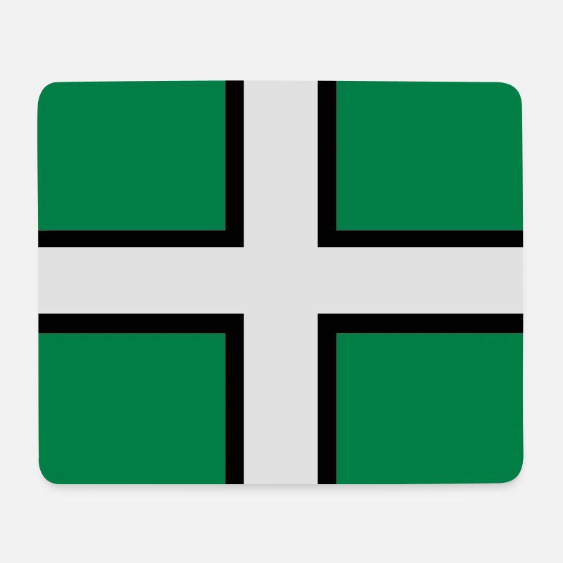Saint Petroc's Flag - Flag of Devon - Mouse Pad (horizontal) - white