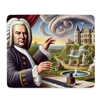 Johann Sebastian Bach: Portrait in many painting styles - Mouse Pad (horizontal) - white - Front
