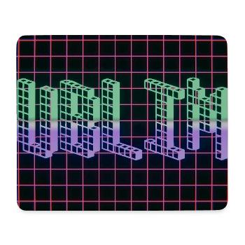 SUBLIME 3D Pixel Typography | Retro 80s Wireframe  - Mouse Pad (horizontal) - white - Front