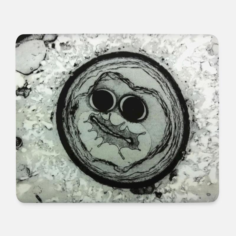 Planetengesicht mit Sonnenbrille - Mousepad (Querformat) - Weiß