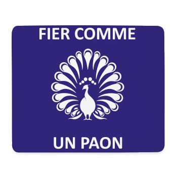 Proud as a peacock - Mouse Pad (horizontal) - white - Front