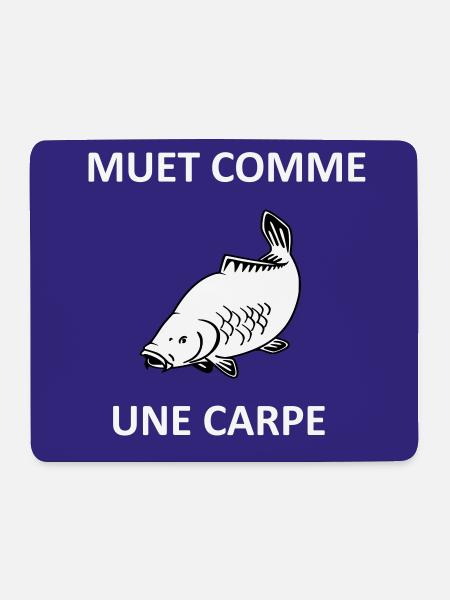 Leise wie ein Karpfen - Mousepad (Querformat) - Weiß