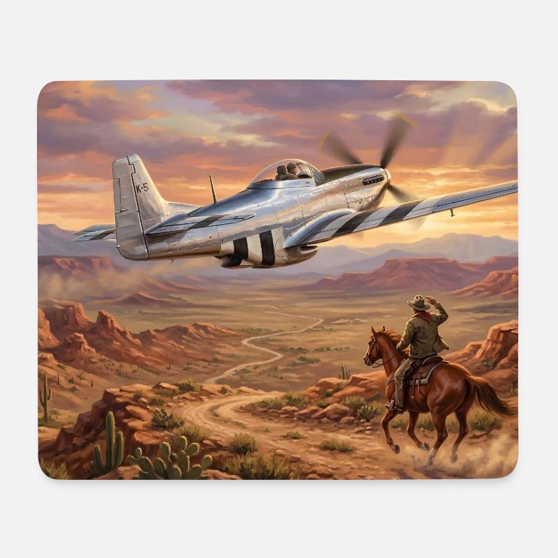 Iconic Pony Fighter - Mousepad (Querformat) - Weiß