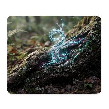 Forest Magic: Glowing Energy Fibers in Tree Roots - Mouse Pad (horizontal) - white - Front