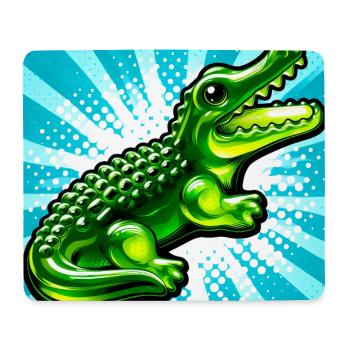 Krokodil - Mousepad (Querformat) - Weiß - Vorne